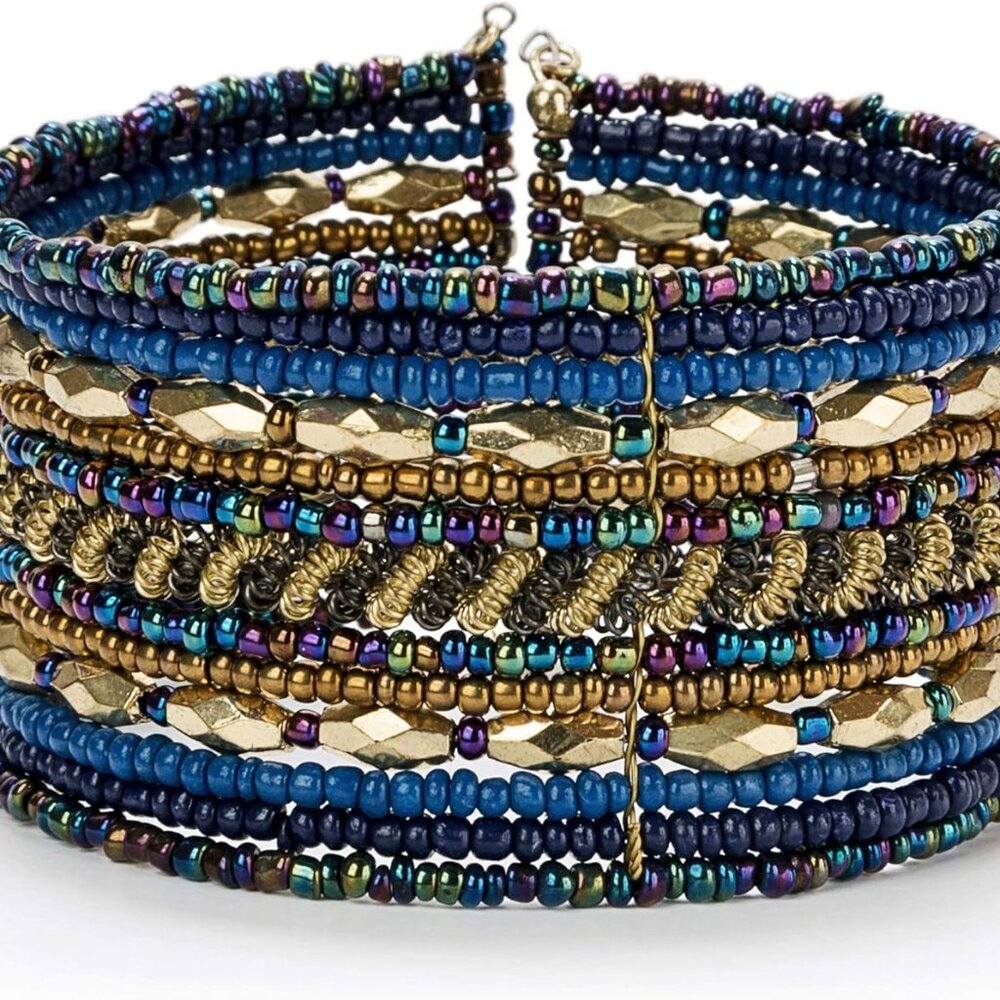 New Cuff Bracelets for Women – Adjustable Stylish Boho Beaded Stackable Bracelet